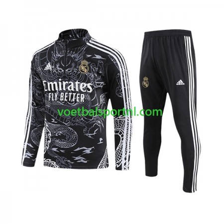 Real Madrid Dragon Zwart Trainings Sweatshirt Pak 2023-24